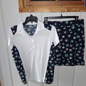 Izod Golf 2 Piece Women's Golf Tennis Pickleball Outfit Sz M